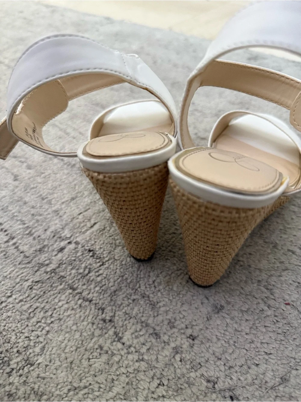 Jessica Simpson White Espadrille Wedge Sandals